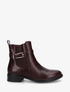 Bottines en simili à cheville élastiquée - Bordeaux - 1