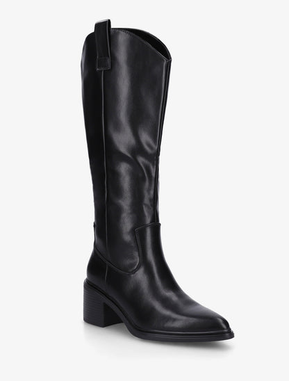 Bottes en simili à bouts pointus - Noir - 2