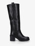 Bottes en simili à talon - Noir - 1