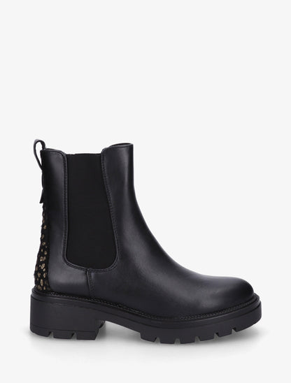 Bottines simili contrefort tacheté - Noir - 1