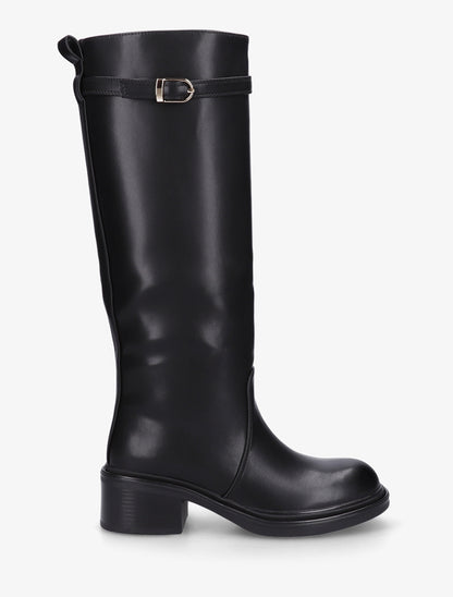 Bottes en simili à boucle décorative - Noir - 1