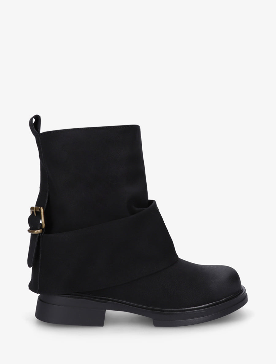 Bottines fourreau à sangle - Noir - 1