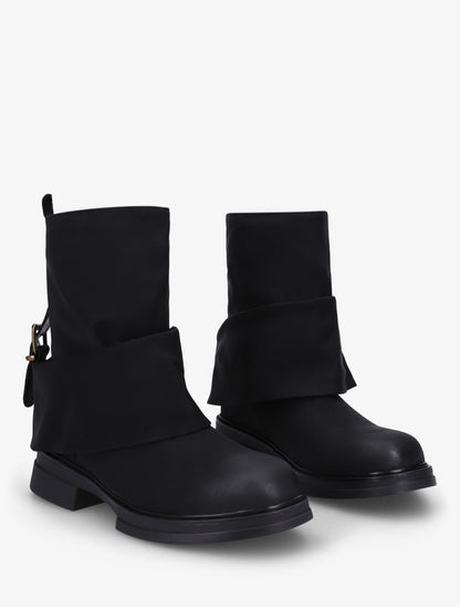 Bottines fourreau à sangle - Noir - 4