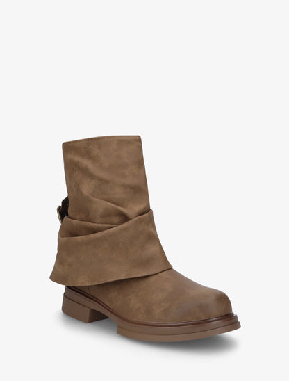 Bottines fourreau à sangle - Beige foncé - 2