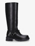 Bottes en simili à harnet et boucle décoratifs - Noir - 1