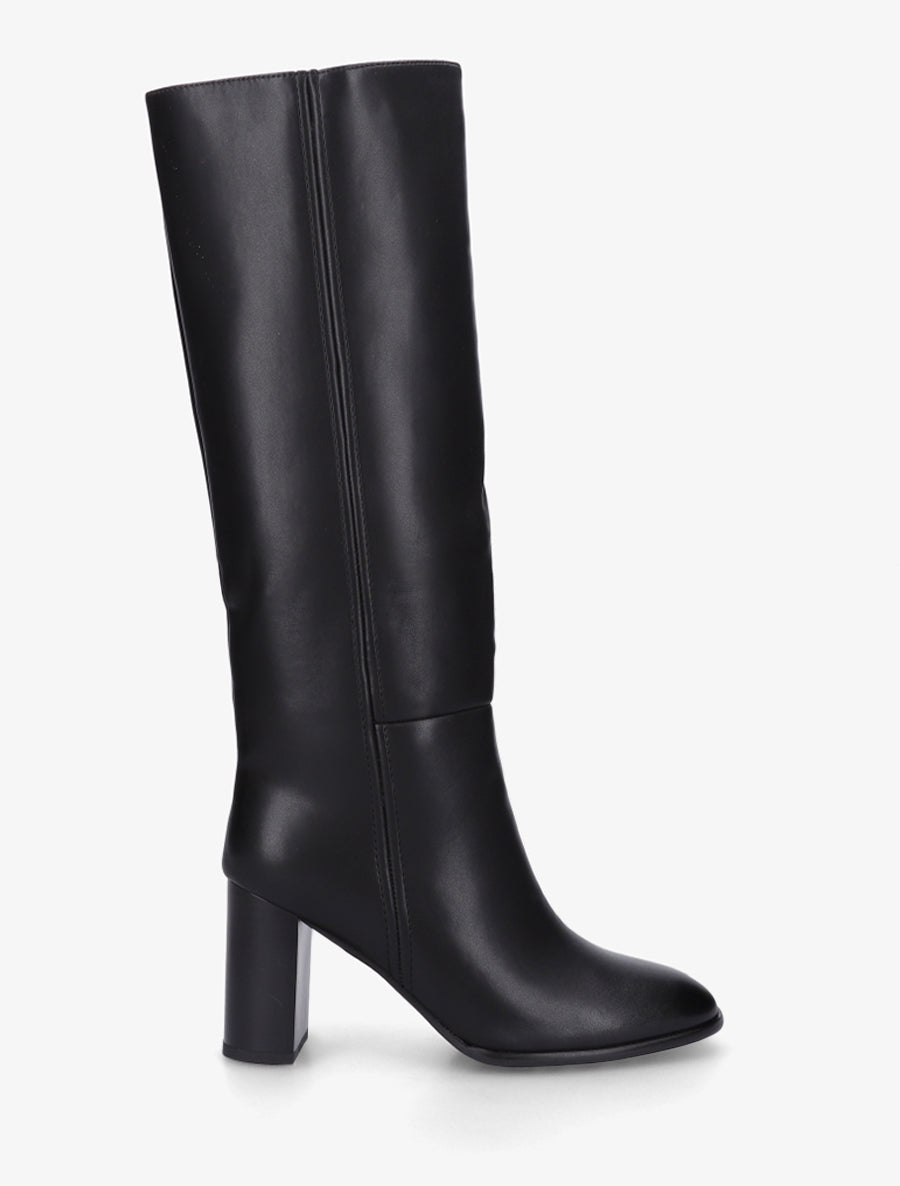 Bottes à talon simili classiques - Noir - 1