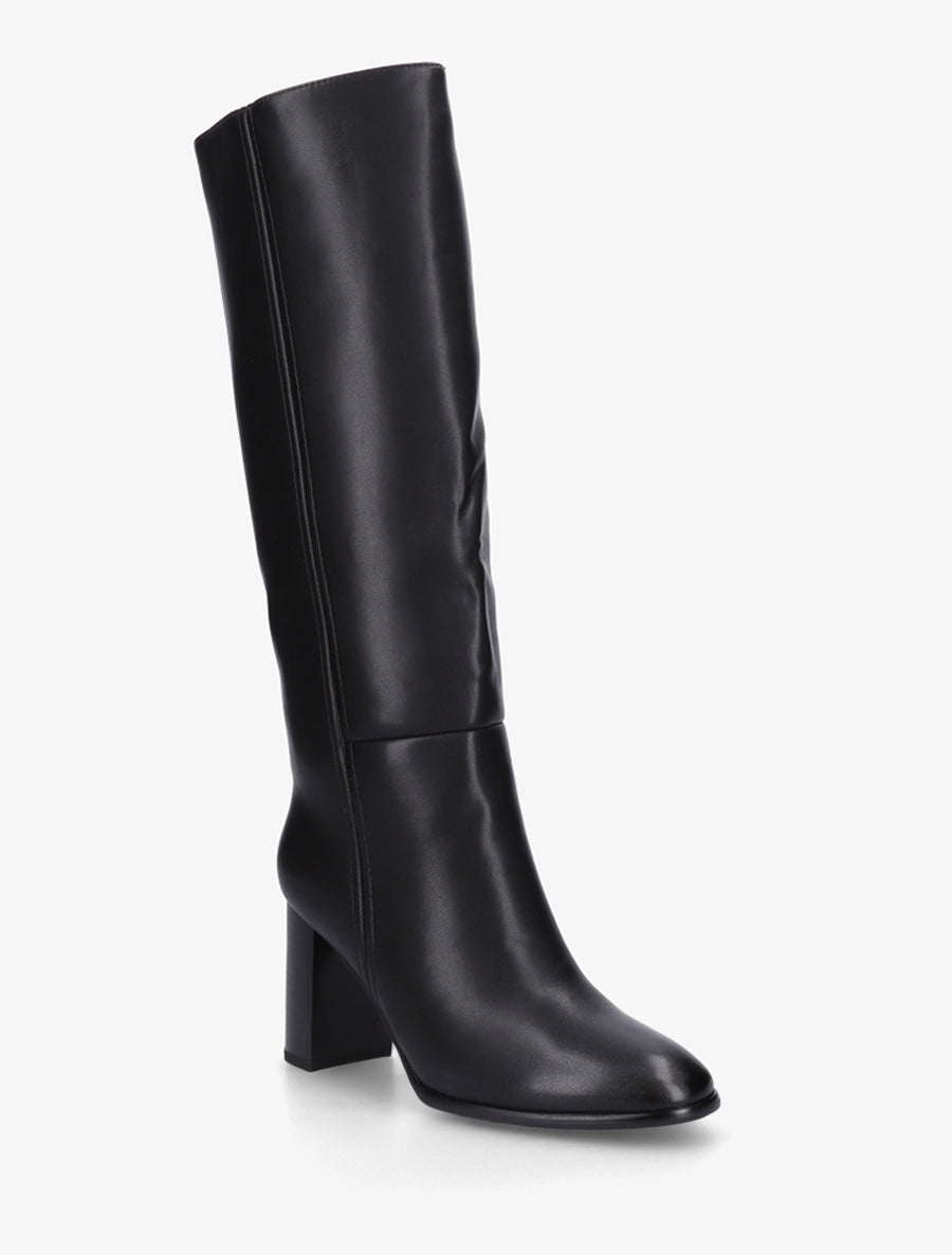 Bottes à talon simili classiques - Noir - 2
