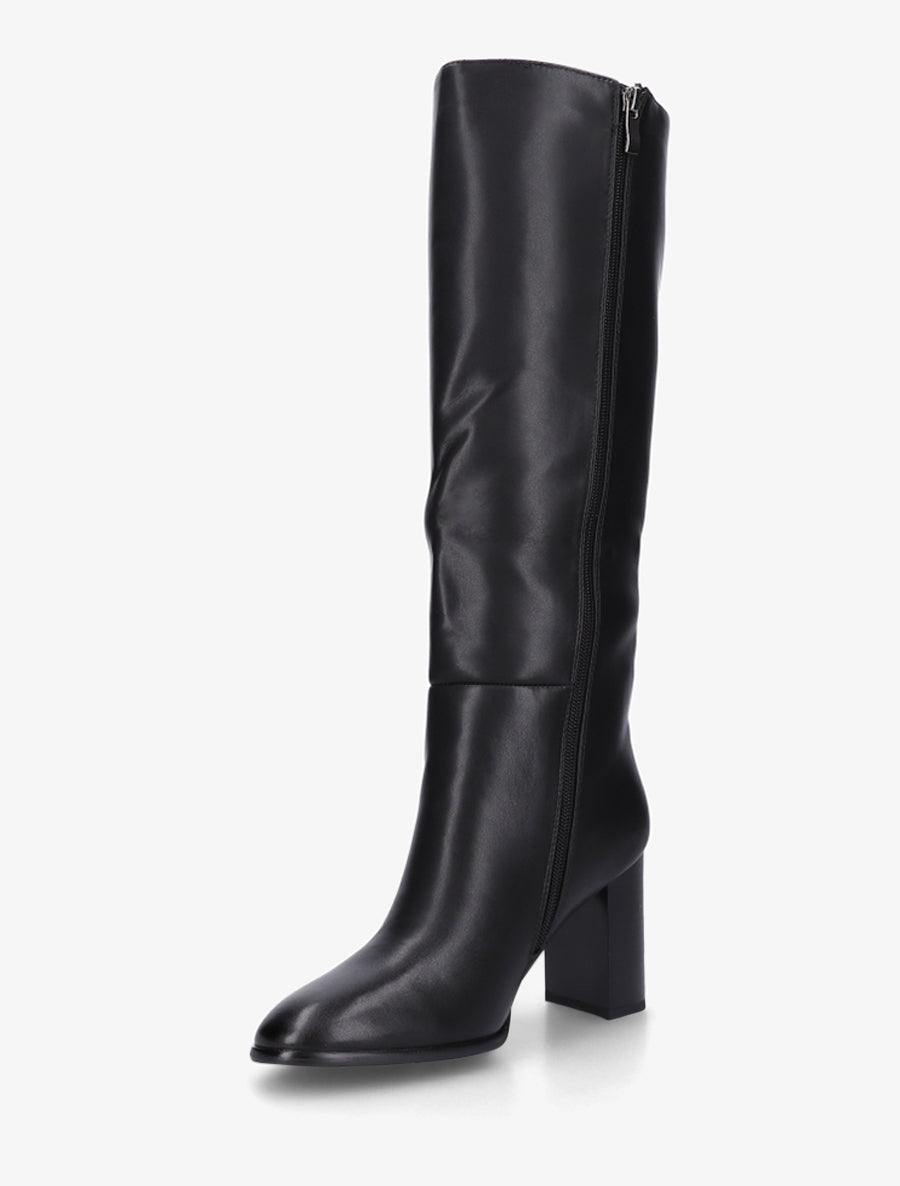 Bottes à talon simili classiques - Noir - 3
