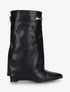 Bottines fourreau avec sangle à empiècement métallique - Noir - 1
