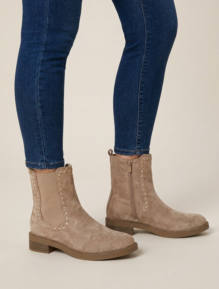 Chelsea boots in suède stijl - Mol