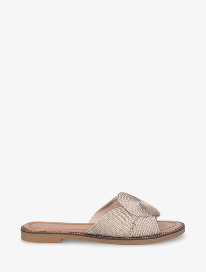 Mules plates style corde - Rose gold - 5