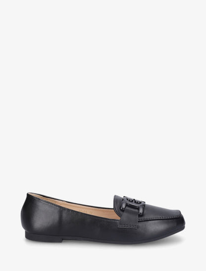 Mocassins en simili à boucle - Noir - 5