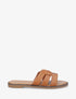 Mules croisées en simili - Camel - 1