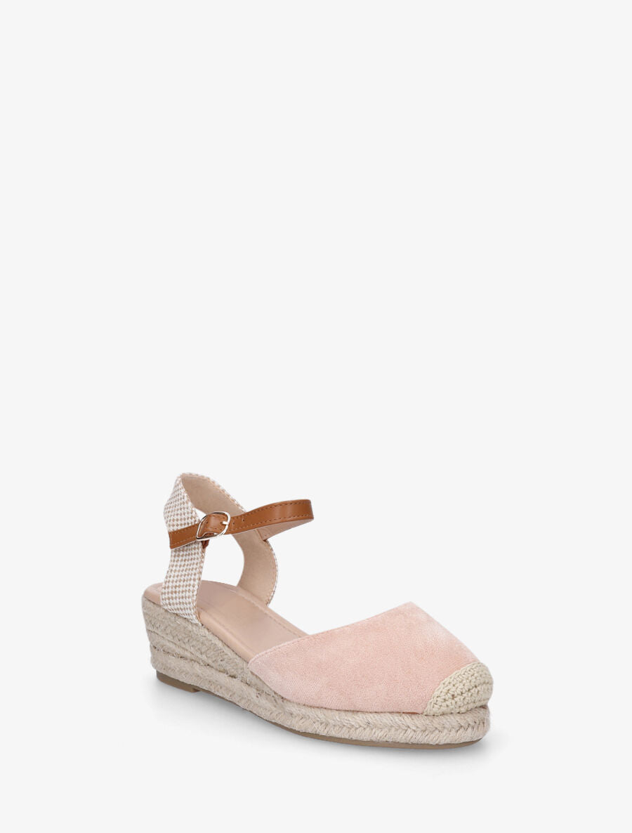 Sandales unies à contrefort à motif damier - Rose - 2