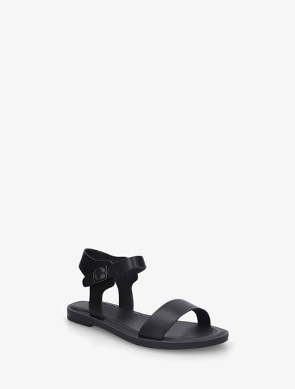 Nu-pieds basiques en simili - Noir - 2