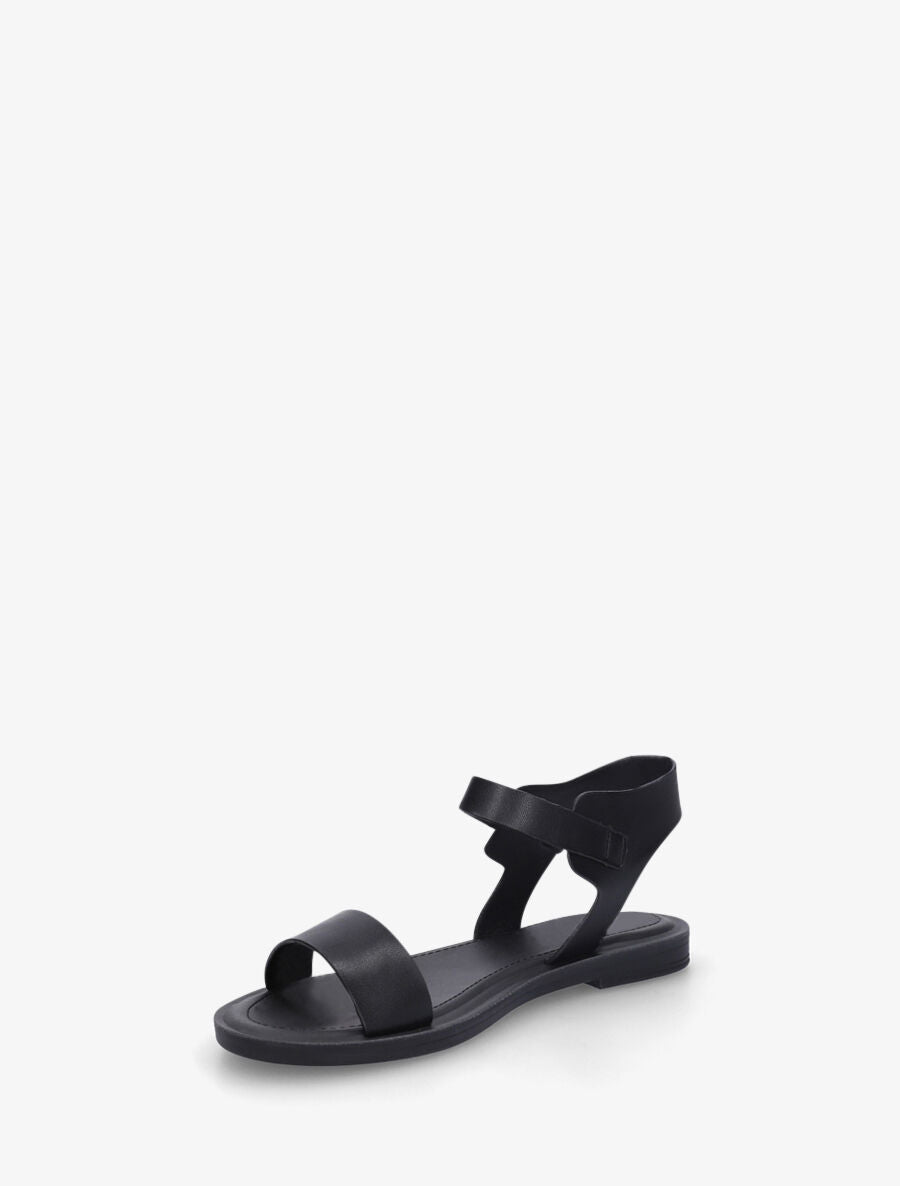 Nu-pieds basiques en simili - Noir - 3
