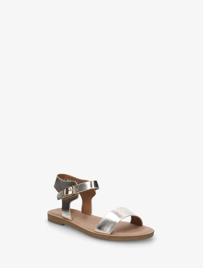 Nu-pieds basiques en simili - Or - 2