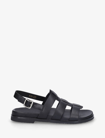 Nu-pieds style spartiates - Noir - 5