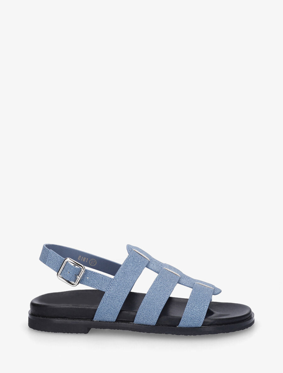Nu-pieds style spartiates - Bleu - 1