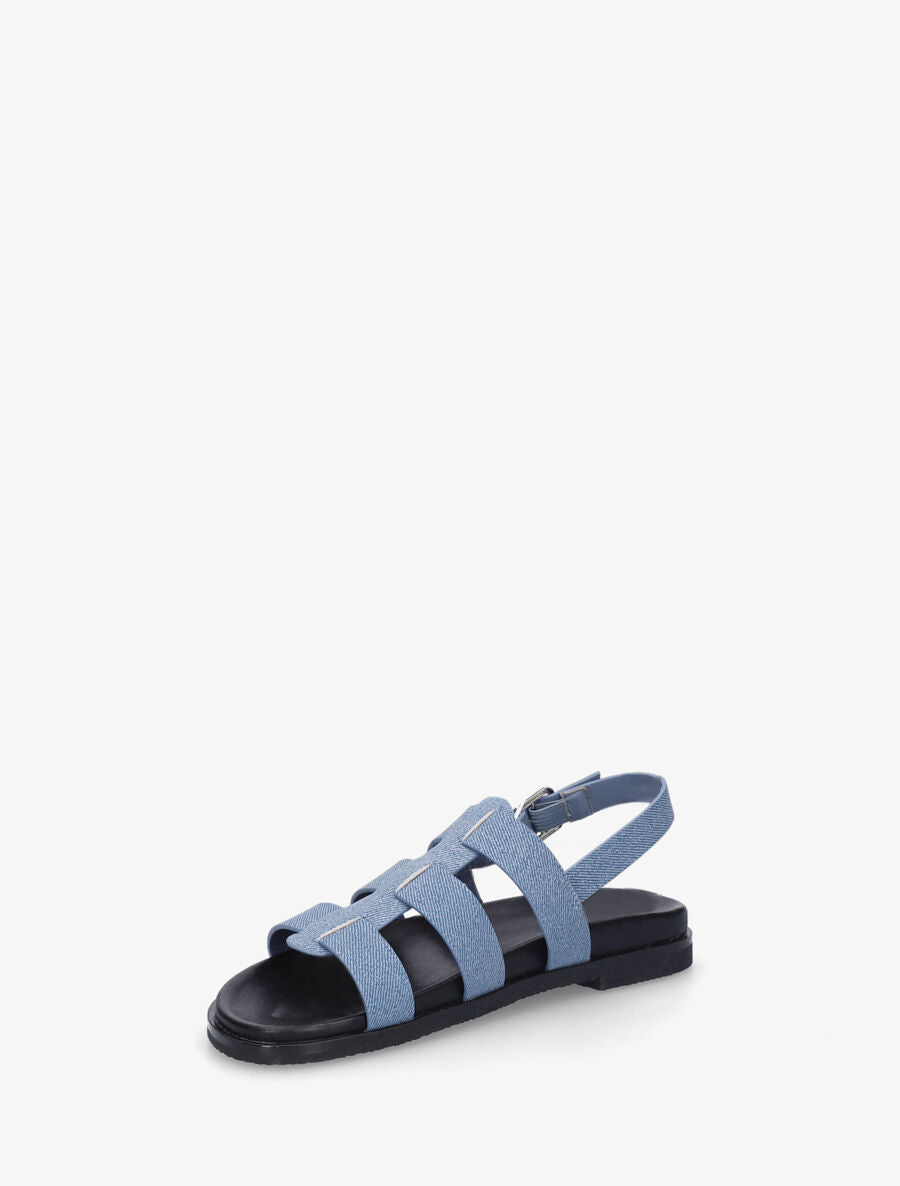 Nu-pieds style spartiates - Bleu - 3
