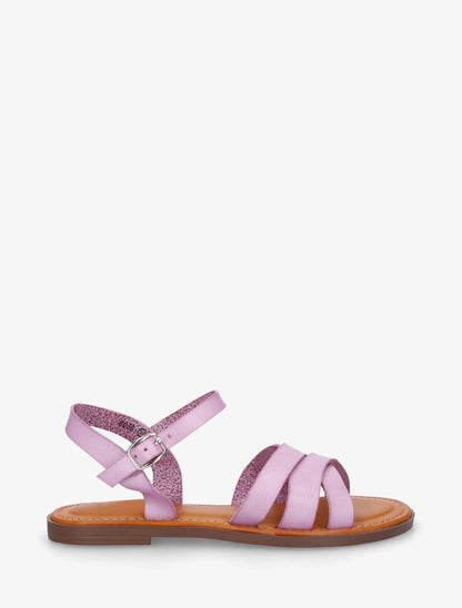 Nu-pieds multibrides croisées - Lilas - 1