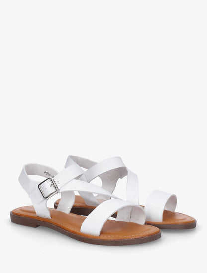 Nu-pieds classiques en simili - Blanc - 4
