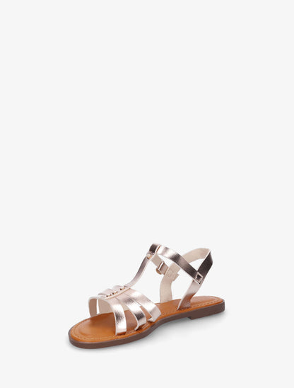 Nu-pieds multi-brides à clous - Rose gold - 3