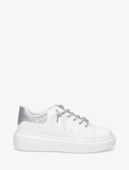 Baskets à lacets strass - Argent - 5
