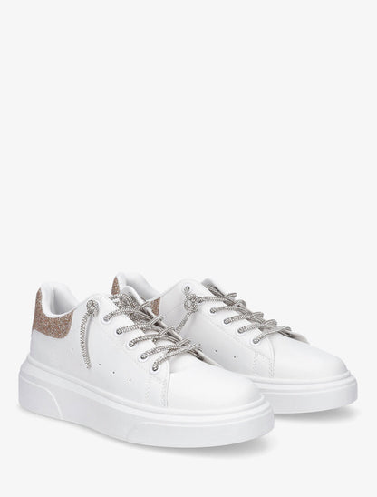 Baskets à lacets strass - Rose gold - 4