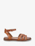 Nu-pieds en simili à triple brides - Camel - 1
