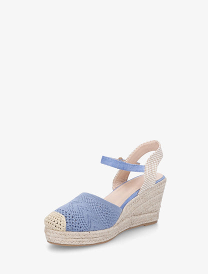 Espadrilles hautes en maille - Bleu - 3