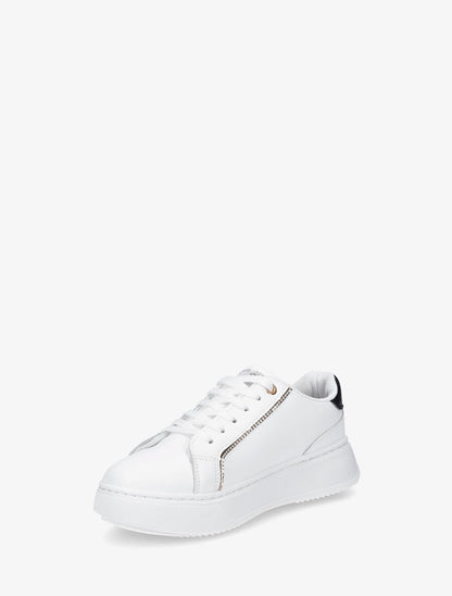Sneakers à bandes contrastantes - Noir - 3