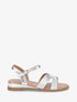 Nu-pieds striés en simili - Argent - 1