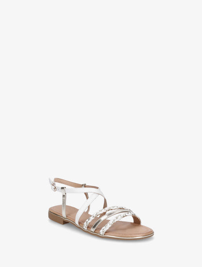 Nu-pieds multibrides tressées - Blanc - 2