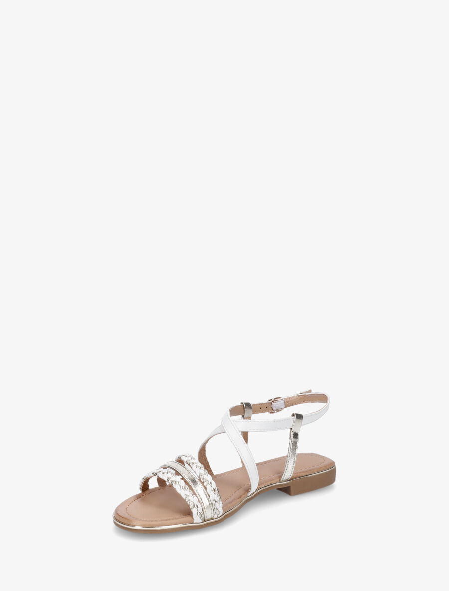 Nu-pieds multibrides tressées - Blanc - 3