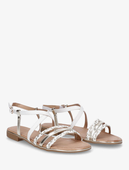Nu-pieds multibrides tressées - Blanc - 4