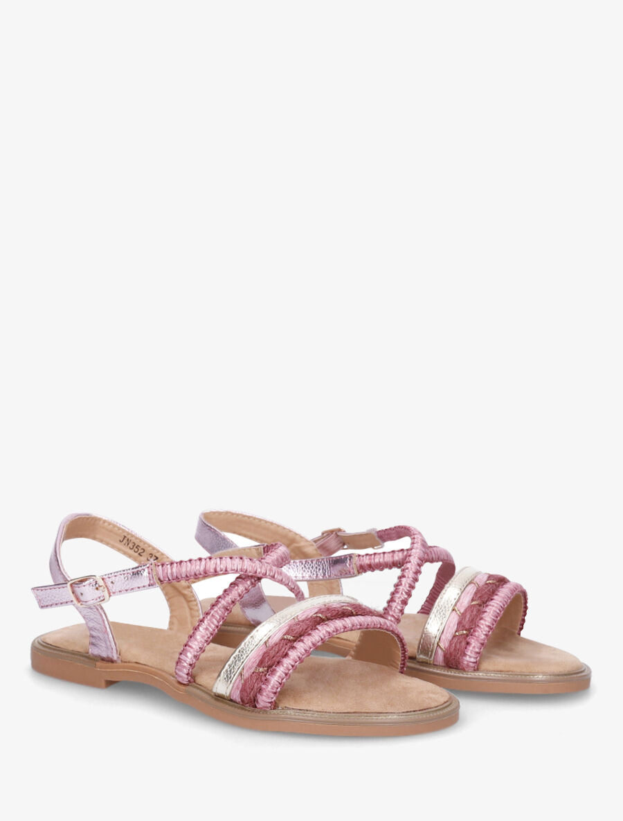 Nu-pieds à brides fantaisies - Fushia - 4