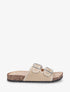 Claquettes effet osier à double boucle - Beige - 1