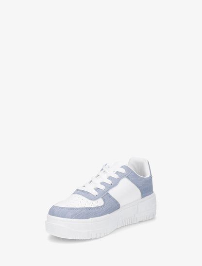Baskets classiques en simili - Bleu denim - 3