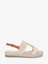 Nu-pieds bi-matière à bijou marbré - Beige - 5