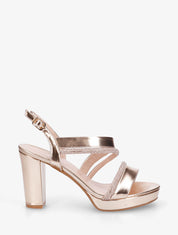 Sandales à plateforme et strass - Rose gold - 5