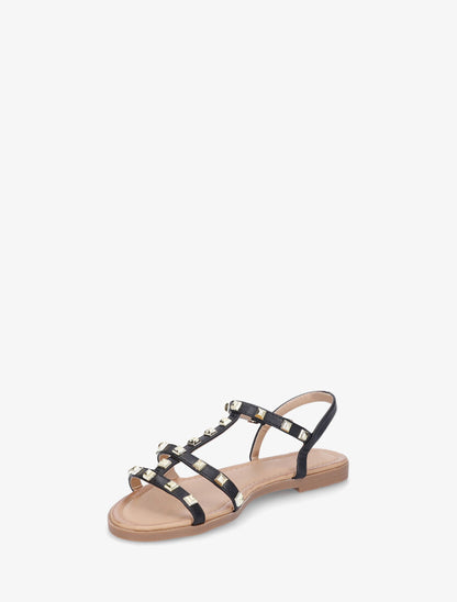 Nu-pieds plats cloutés - Noir - 3