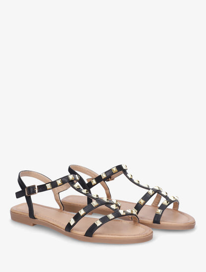 Nu-pieds plats cloutés - Noir - 4