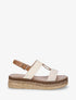 Sandales à plateforme bi-matière - Beige - 5
