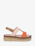 Sandales à plateforme bi-matière - Orange - 5