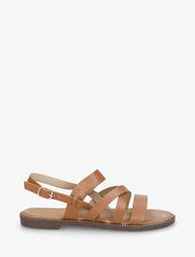 Nu-pieds à brides croisées - Camel - 1