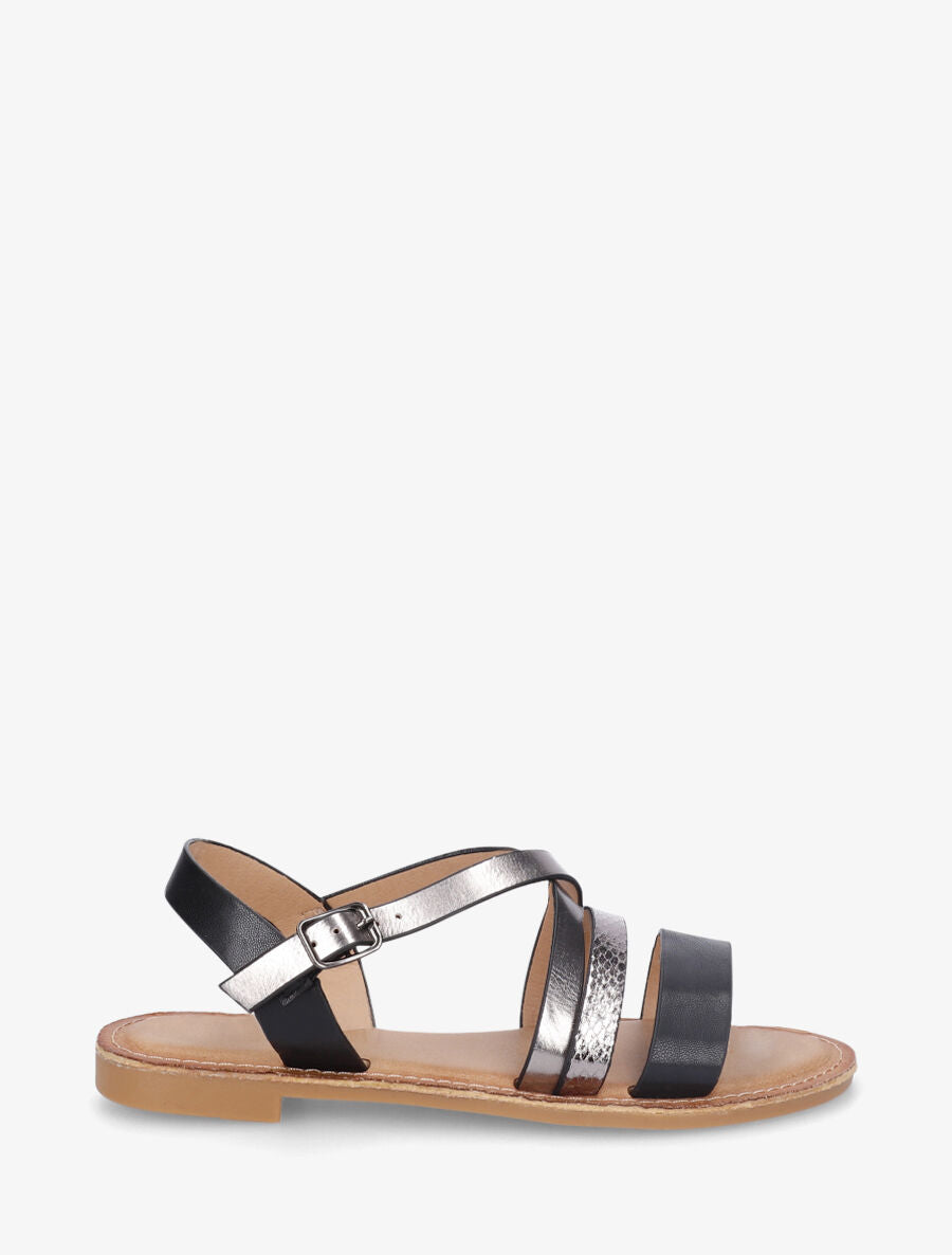 Nu-pieds fantaisies à brides croisées - Noir - 5