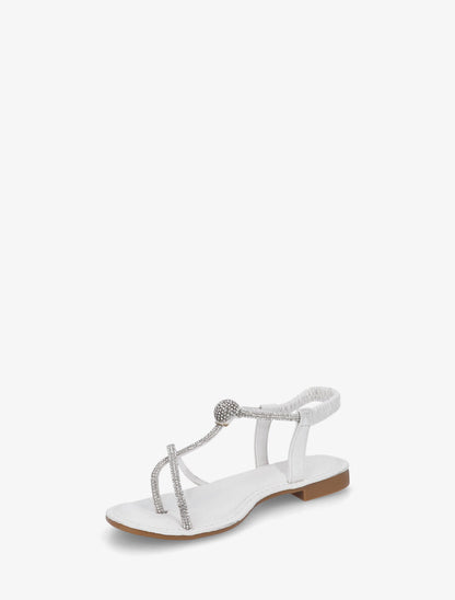 Nu-pieds en simili à strass - Blanc - 3