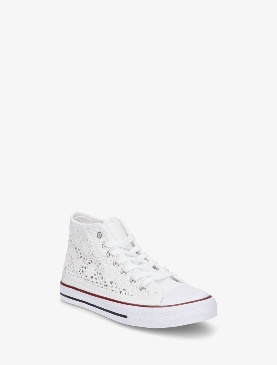 Tennis montantes en crochet - Blanc - 2