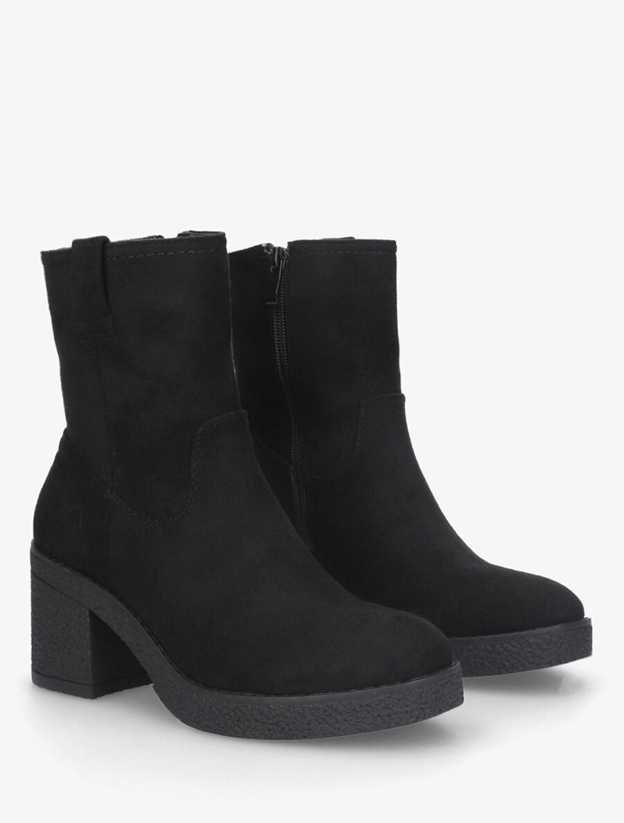 Bottines classiques en suédine - Noir - 4